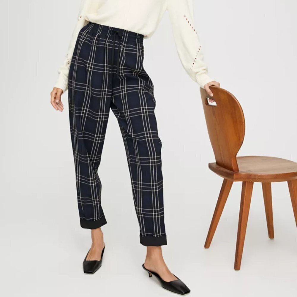 Aritzia Wilfred Soleste Pants- High Waisted Drawstring Pant - Picture 2 of 16